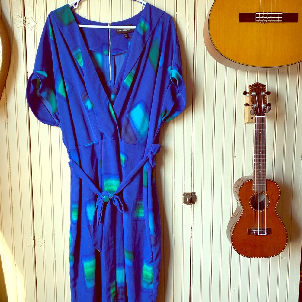 Lane Bryant Faux Wrap Kimono Dress